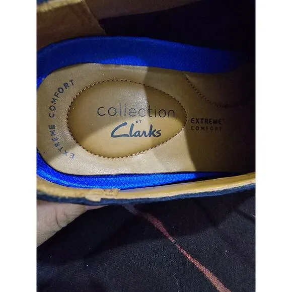 Clarks Men's Derby Lace-Up Oxford Dress Shoe Blue Size 8.5