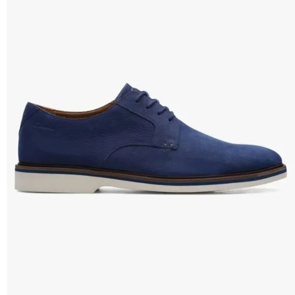 Clarks Men's Derby Lace-Up Oxford Dress Shoe Blue Size 8.5