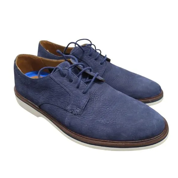 Clarks Men's Derby Lace-Up Oxford Dress Shoe Blue Size 8.5