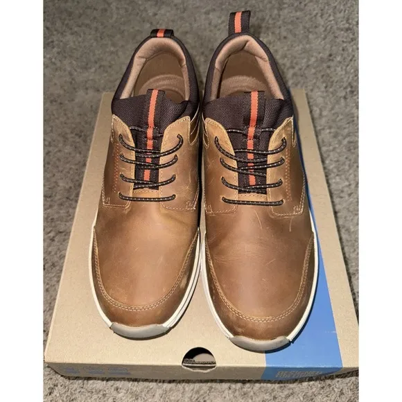 Clarks Men's Motion Trek EZ Dark Tan Leather 26179452 Size 10