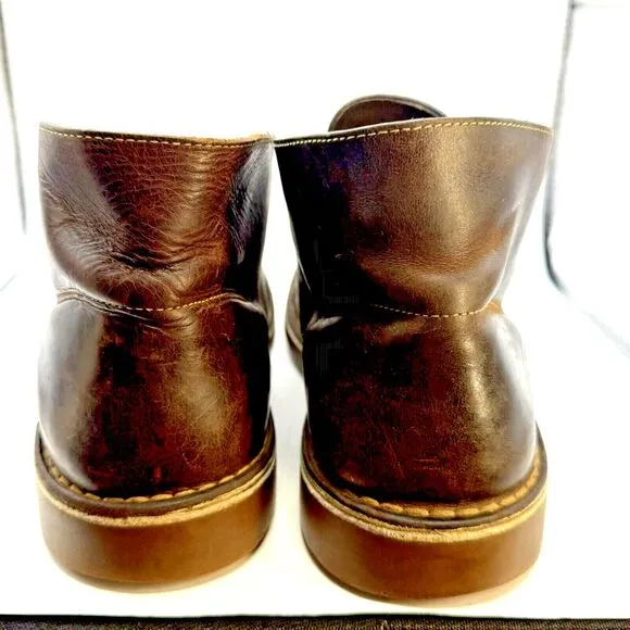 CLARKS ORIGINALS MEN'S SHOES 12 Brown Desert Boot Evo Beeswax Leather Chukka