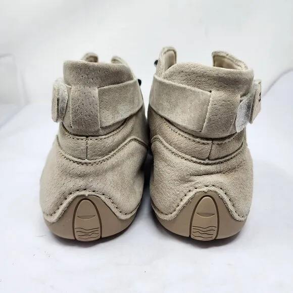 Clohoo Mens Beige Tan Leather High Top Shoes Size 10 US / 44 Euro NEW