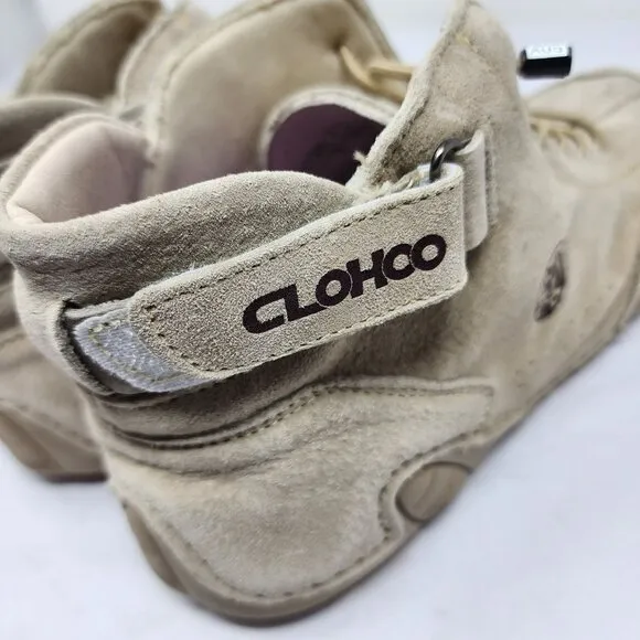 Clohoo Mens Beige Tan Leather High Top Shoes Size 10 US / 44 Euro NEW