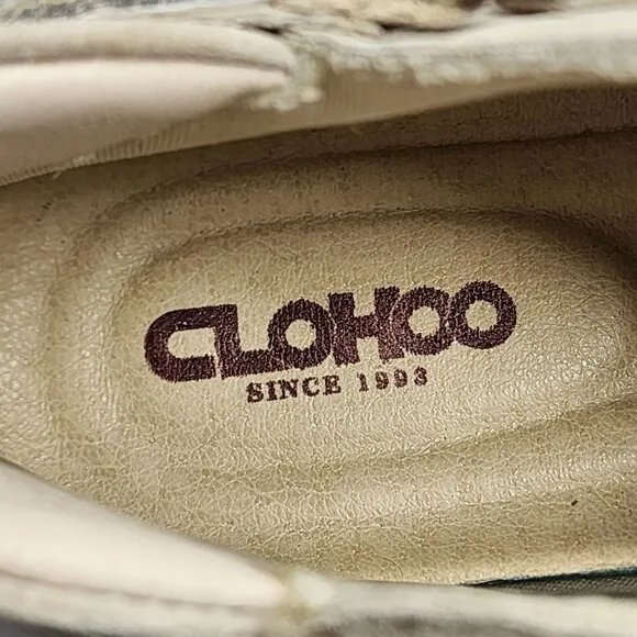 Clohoo Mens Beige Tan Leather High Top Shoes Size 10 US / 44 Euro NEW