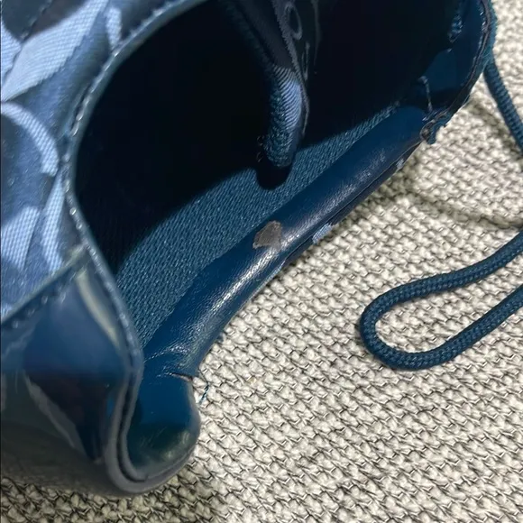 Coach Blue Sneakers Sleek Low-Top Design, with box, tissue paper and care guide