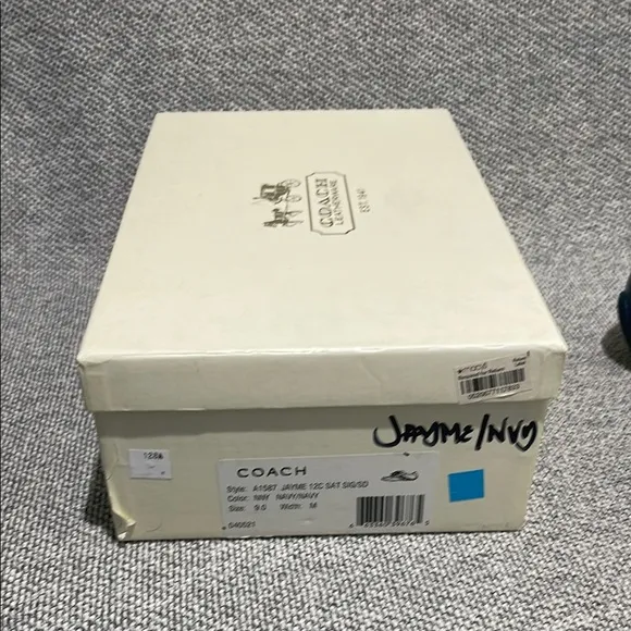 Coach Blue Sneakers Sleek Low-Top Design, with box, tissue paper and care guide