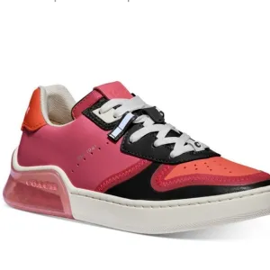 Coach citysole leather court shoes orchid/ geranium color style G5051 size 8B
