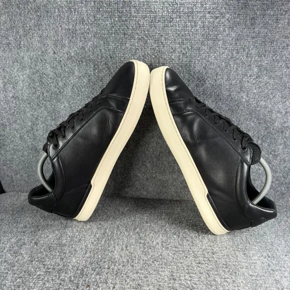 Coach Clip Low Top Sneaker Mens 10 Black Leather Shoes