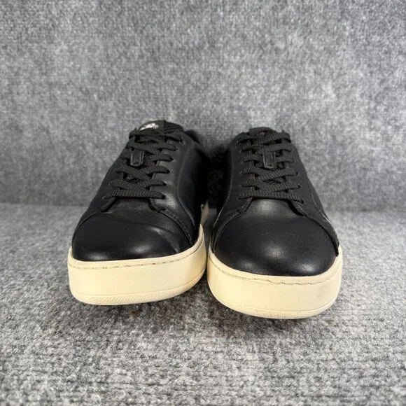 Coach Clip Low Top Sneaker Mens 10 Black Leather Shoes