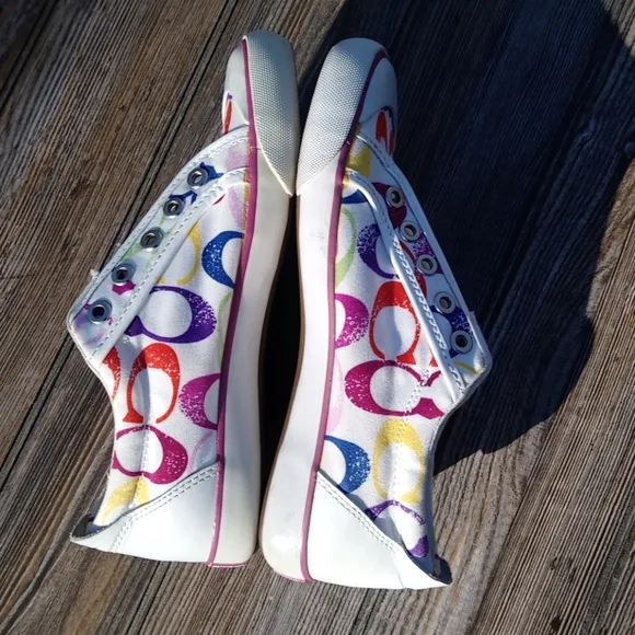 Coach Colorful Logo Low Top Sneakers