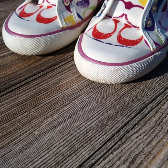 Coach Colorful Logo Low Top Sneakers