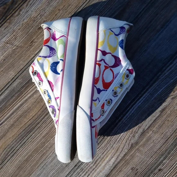 Coach Colorful Logo Low Top Sneakers
