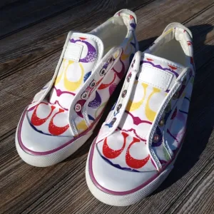Coach Colorful Logo Low Top Sneakers