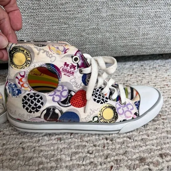 Coach Women's Cardinal High Top Sneakers Size 7.5