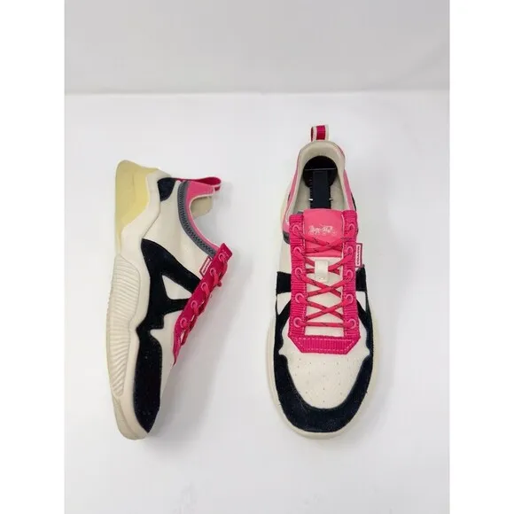 Coach Womens Shoes Black Pink Low Top Sneaker Citysole Runner Athletic US 8 B