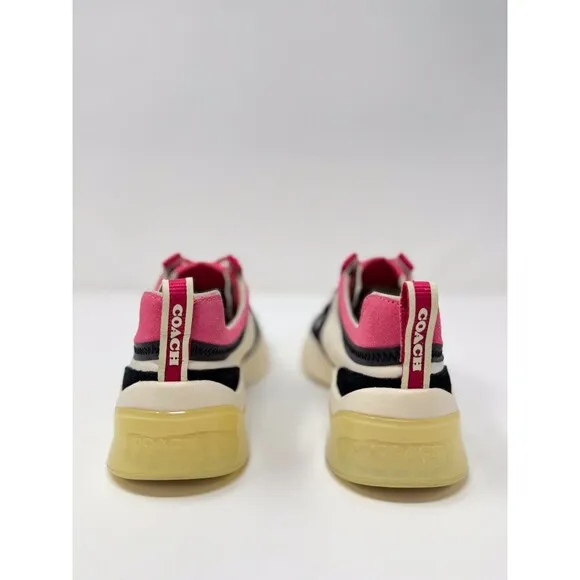 Coach Womens Shoes Black Pink Low Top Sneaker Citysole Runner Athletic US 8 B