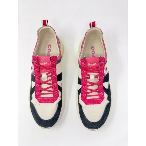 Coach Womens Shoes Black Pink Low Top Sneaker Citysole Runner Athletic US 8 B