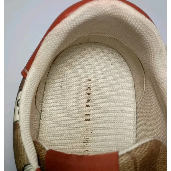 Coach X Peanuts Clip Low Top Sneaker CF162 Size 8.5D 8.5 D Women's 10 - 10.5