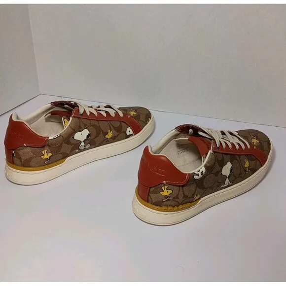 Coach X Peanuts Clip Low Top Sneaker CF162 Size 8.5D 8.5 D Women's 10 - 10.5