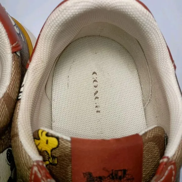 Coach X Peanuts Clip Low Top Sneaker CF162 Size 8.5D 8.5 D Women's 10 - 10.5