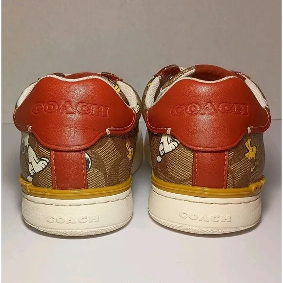 Coach X Peanuts Clip Low Top Sneaker CF162 Size 8.5D 8.5 D Women's 10 - 10.5