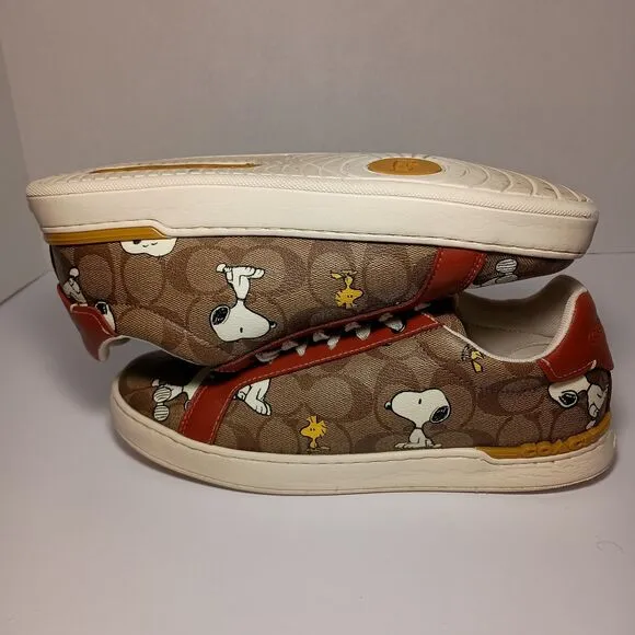 Coach X Peanuts Clip Low Top Sneaker CF162 Size 8.5D 8.5 D Women's 10 - 10.5