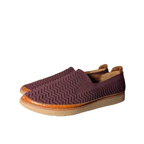 Cobb Hill Womens Camryn Eggplant Purple Slip On Knit Loafers Shoes‎ size 9