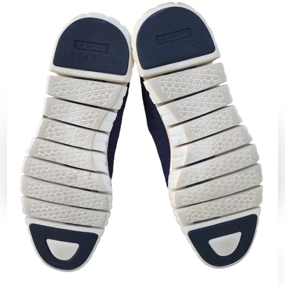 Cole Haan 8.5 Stitchlite Zero Grand Blue Knit Woven Oxford Shoes C29427