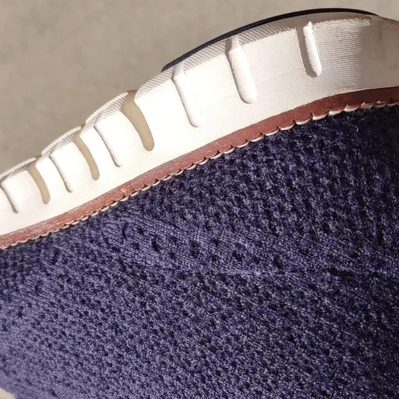 Cole Haan 8.5 Stitchlite Zero Grand Blue Knit Woven Oxford Shoes C29427
