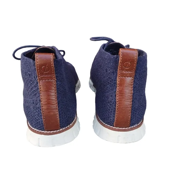 Cole Haan 8.5 Stitchlite Zero Grand Blue Knit Woven Oxford Shoes C29427