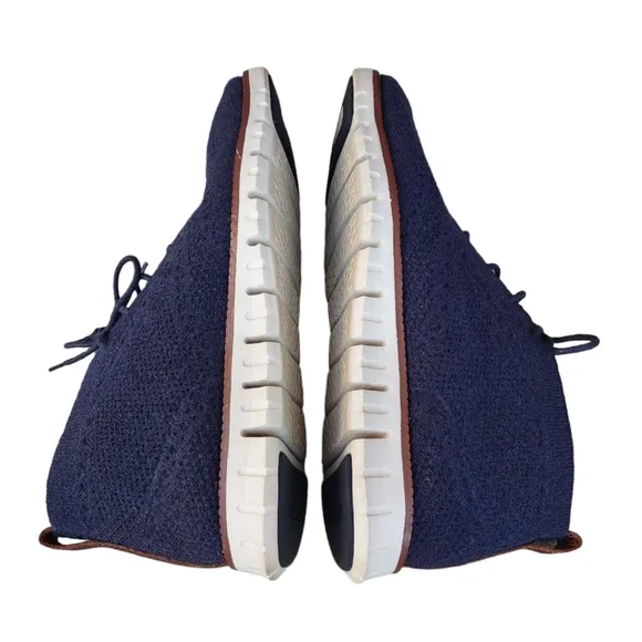 Cole Haan 8.5 Stitchlite Zero Grand Blue Knit Woven Oxford Shoes C29427