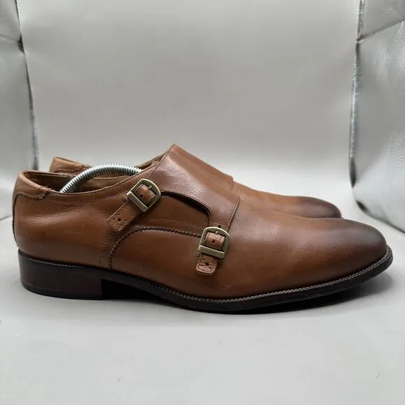 Cole Haan Benton Double Monk Strap II Oxford Shoes British Tan 12 M - C26425