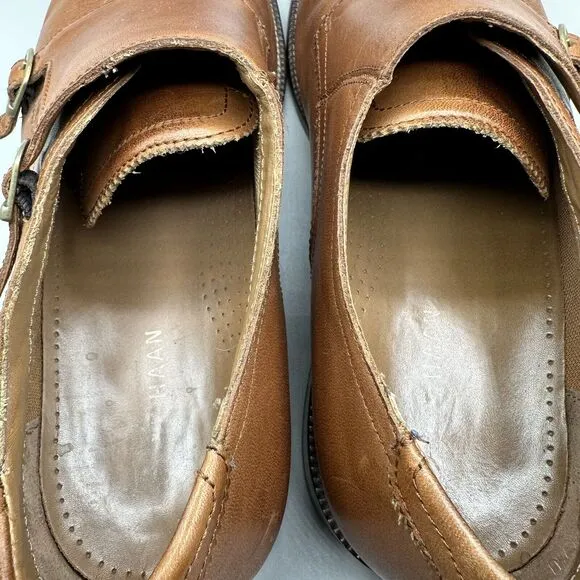 Cole Haan Benton Double Monk Strap II Oxford Shoes British Tan 12 M - C26425