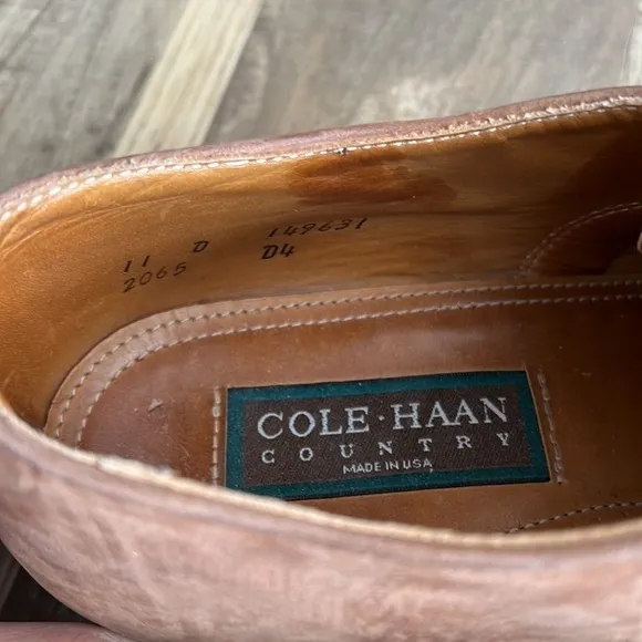 COLE HAAN brown leather shoes size:11
