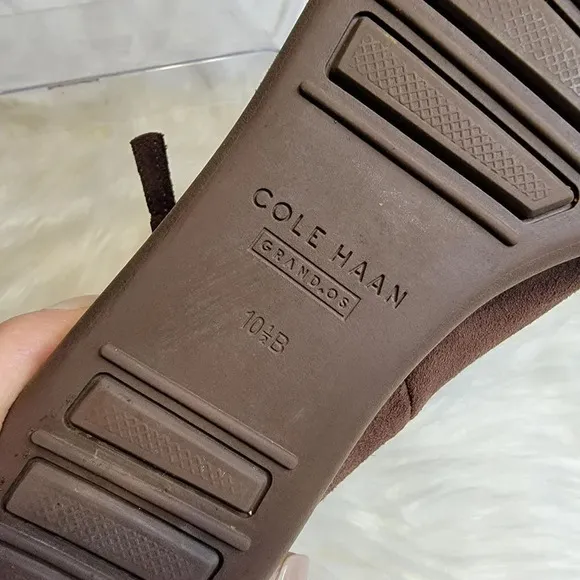 COLE Haan Callie Women's Size 10.5 B Waterproof Brown Suede Ankle Booties Shoes