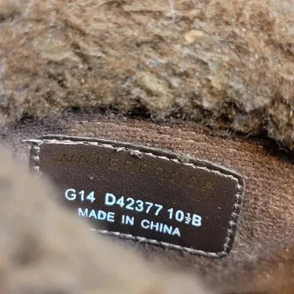 COLE Haan Callie Women's Size 10.5 B Waterproof Brown Suede Ankle Booties Shoes