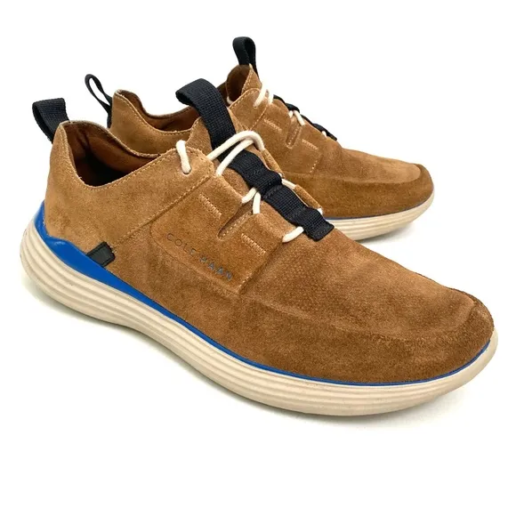 Cole Haan Grandsport Mens Trainers 8 M Suede Leather Sneakers Lace Up Comfort