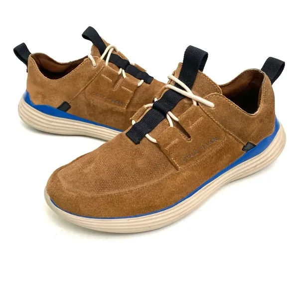 Cole Haan Grandsport Mens Trainers 8 M Suede Leather Sneakers Lace Up Comfort