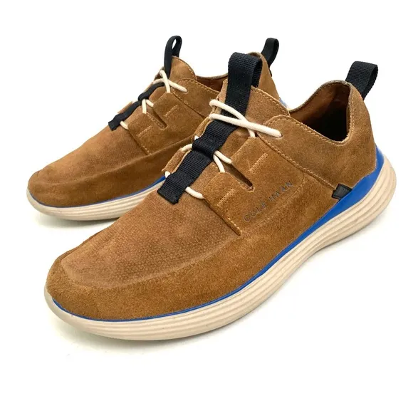 Cole Haan Grandsport Mens Trainers 8 M Suede Leather Sneakers Lace Up Comfort