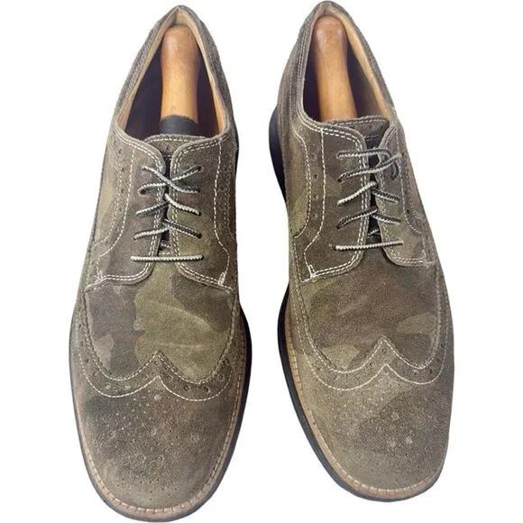 Cole Haan Lunargrand Wingtip ‘Camo’ Suede Size 10