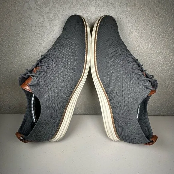 Cole Haan Mens 13 Stitchlite Wingtip Oxford Sneakers Gray C27961 Low Top Brogue