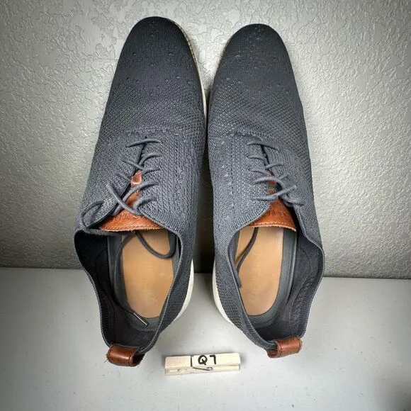 Cole Haan Mens 13 Stitchlite Wingtip Oxford Sneakers Gray C27961 Low Top Brogue