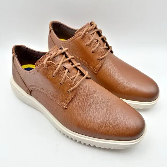 Cole Haan Mens Grand Plain Toe Oxford Shoes US 10 M EU 43 Brown Leather NIB