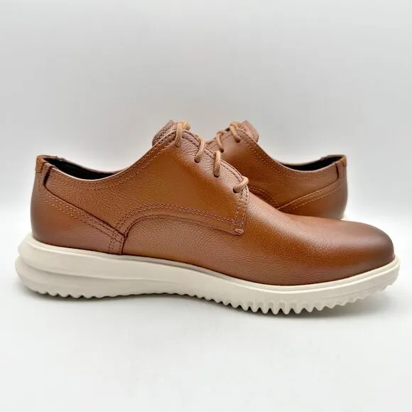 Cole Haan Mens Grand Plain Toe Oxford Shoes US 9.5 M EU 42.5 Brown Leather NIB