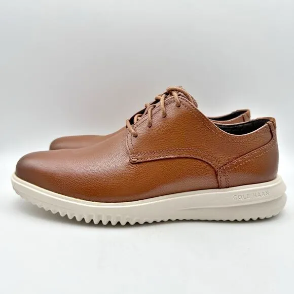 Cole Haan Mens Grand Plain Toe Oxford Shoes US 9.5 M EU 42.5 Brown Leather NIB