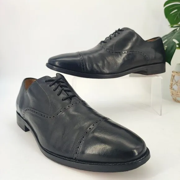 Cole Haan Men’s Jay Grand Cap Oxford Leather Black Shoes Size 11.5