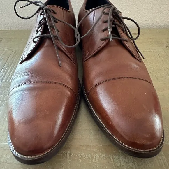 Cole Haan Men’s Lenox Hill‎ Cap Toe Oxford British Tan Leather Shoes 12 M