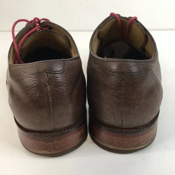 Cole Haan Mens Williams Derby C12660 Pebbled Leather Brown Shoes Size 8.5M