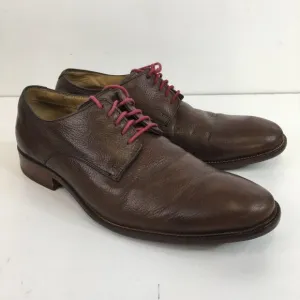 Cole Haan Mens Williams Derby C12660 Pebbled Leather Brown Shoes Size 8.5M