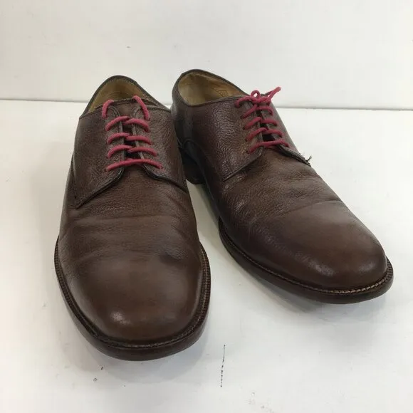 Cole Haan Mens Williams Derby C12660 Pebbled Leather Brown Shoes Size 8.5M